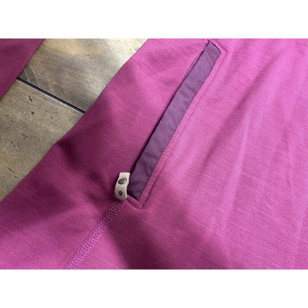 Fjallraven Keb Fleece Hoodie Womens Large Magenta Full Zip Jacket Outdoor Hiking - Picture 2 of 14